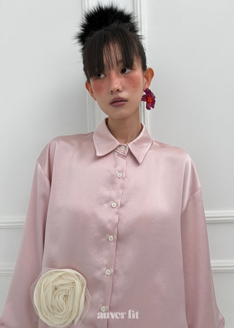 Auver_Fit - Korean Women Fashion - #restrostyle - Satin Basic Shirt