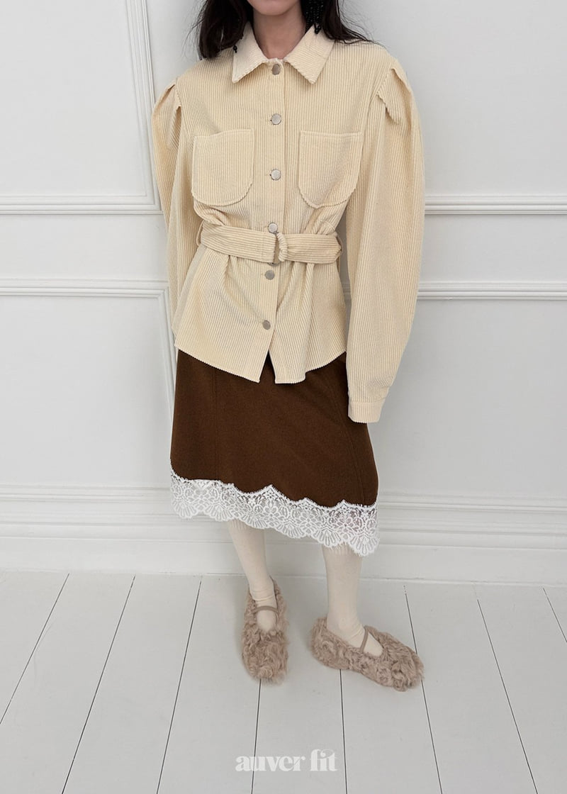 Auver_Fit - Korean Women Fashion - #shopsmall - Wool Lace Skirt - 8