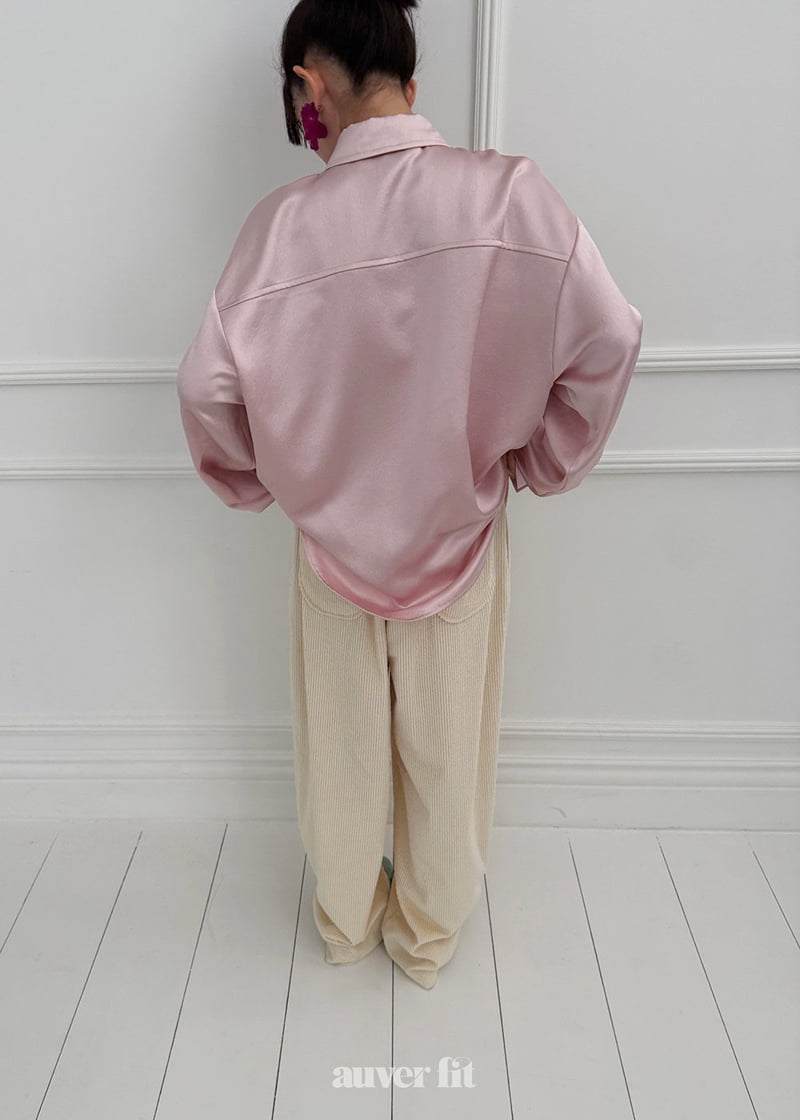 Auver_Fit - Korean Women Fashion - #shopsmall - Satin Basic Shirt - 3