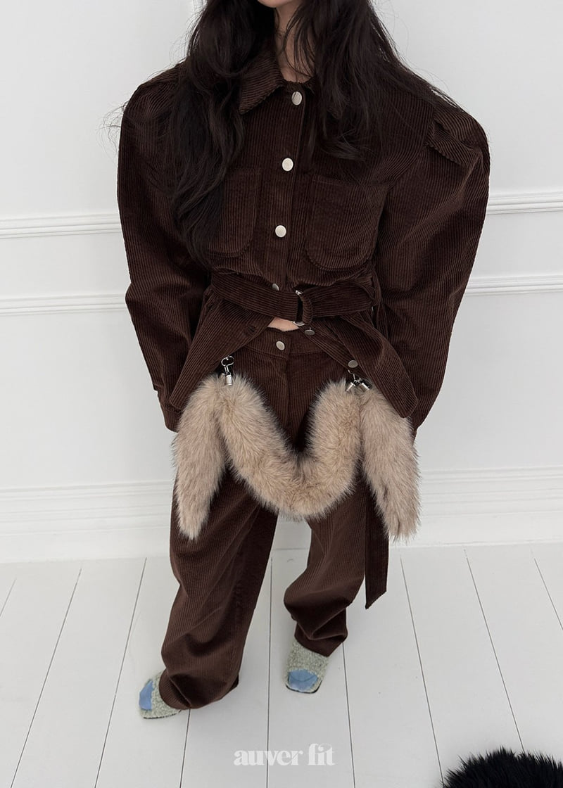 Auver_Fit - Korean Women Fashion - #shopsmall - Corduroy Two Pintuck Pants - 2