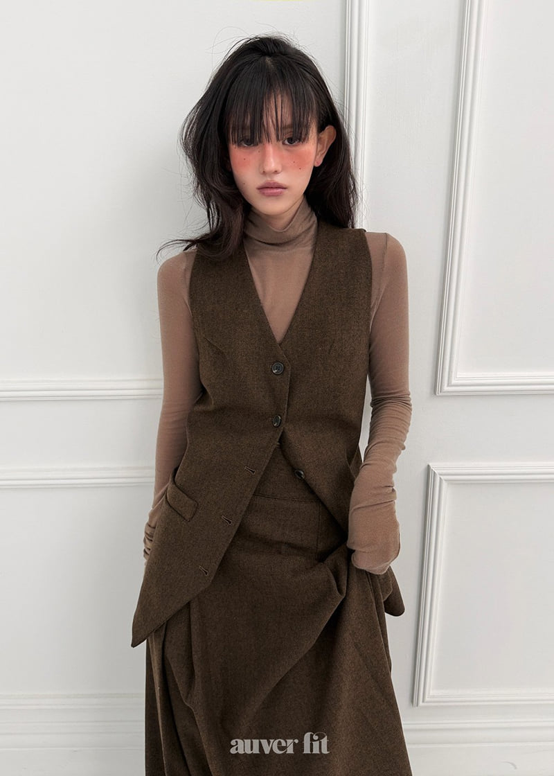 Auver_Fit - Korean Women Fashion - #thatsdarling - Herringbone Half Vest - 7
