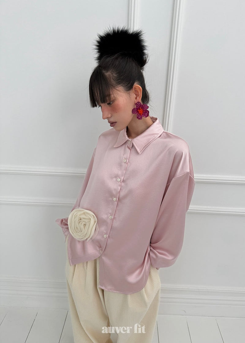 Auver_Fit - Korean Women Fashion - #shopsmall - Satin Basic Shirt - 4