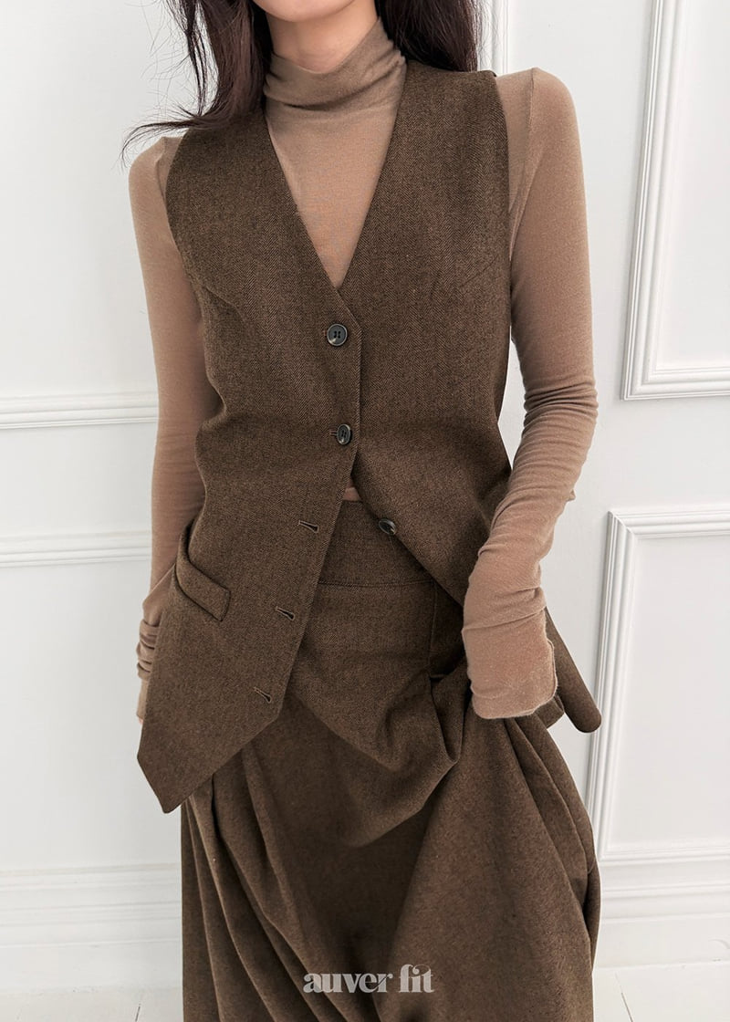 Auver_Fit - Korean Women Fashion - #thelittlethings - Herringbone Half Vest - 8