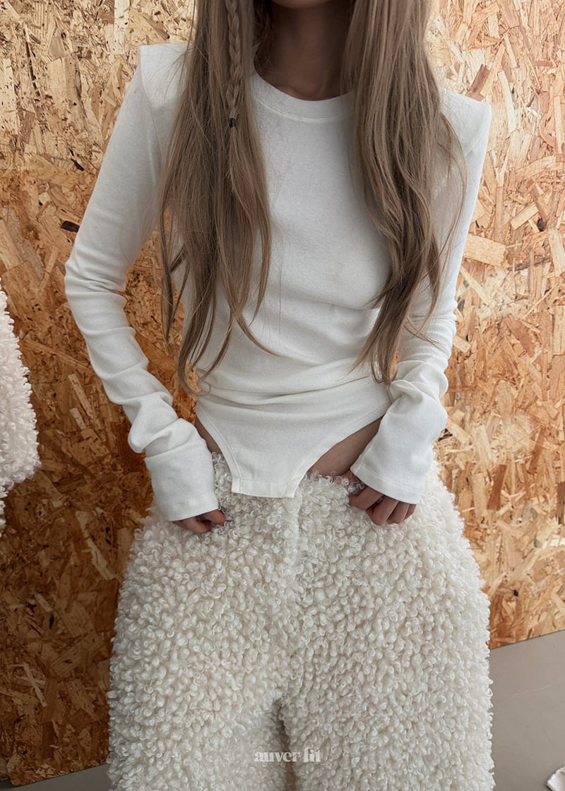 Auver_Fit - Korean Women Fashion - #womensfashion - Creamy Bodysuit - 11