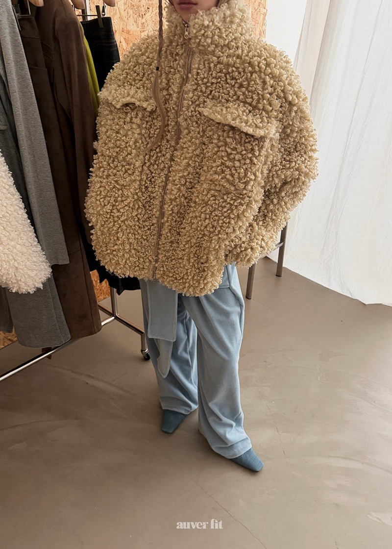 Auver_Fit - Korean Women Fashion - #womensfashion - Poodle Shearling Jumper - 3