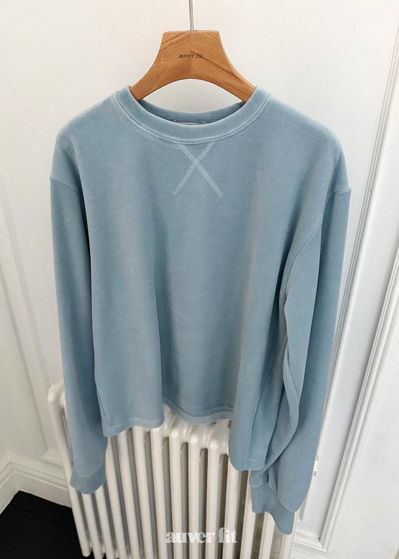 Auver_Fit - Korean Women Fashion - #womensfashion - Velour Long Sleeve Tee - 8