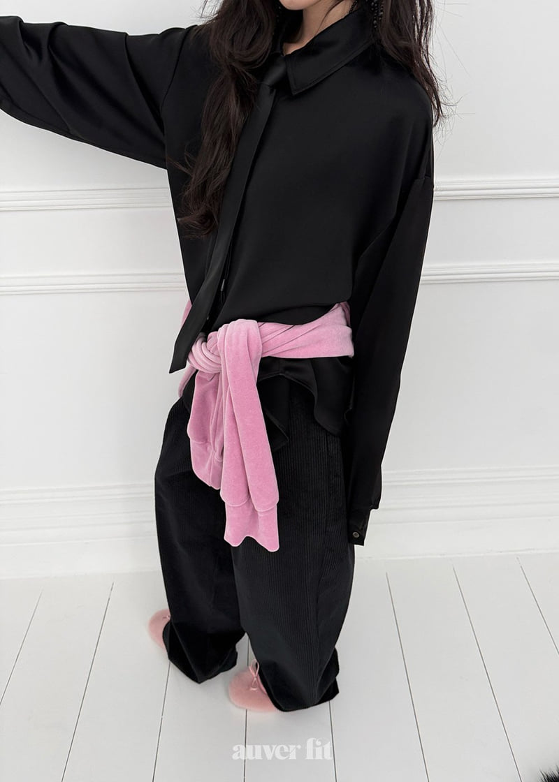 Auver_Fit - Korean Women Fashion - #womensfashion - Satin Basic Shirt - 11