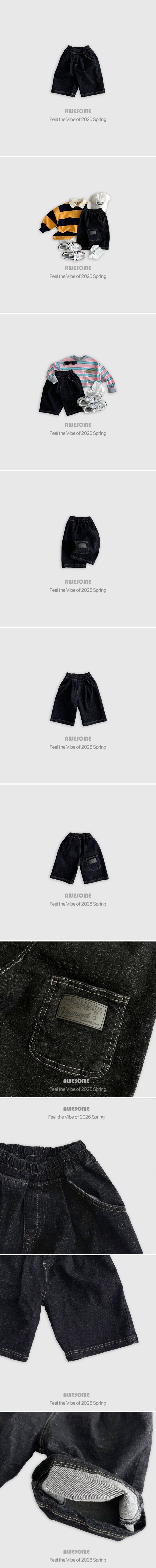 Awesome Bebe - Korean Children Fashion - #childofig - Denim Bermuda Pants