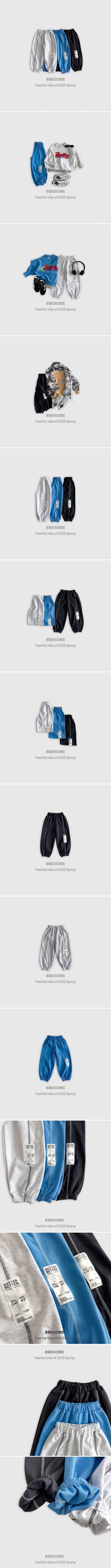Awesome Bebe - Korean Children Fashion - #littlefashionista - Contrast Stitch Jogger Pants