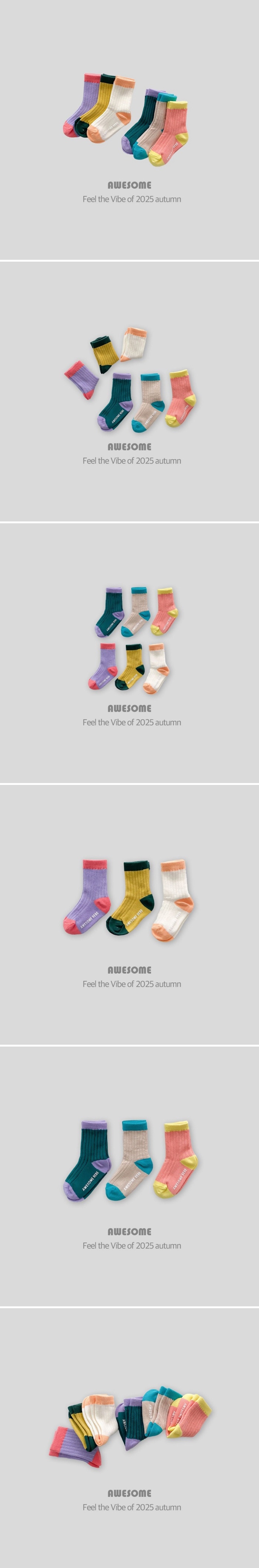 Awesome Bebe - Korean Children Fashion - #magicofchildhood - Pastel Socks Set