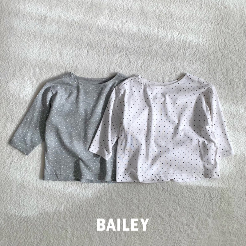 Bailey - Korean Children Fashion - #childrensboutique - Polka Dot Boat-Neck Tee - 10