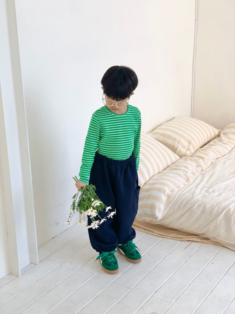 Bailey - Korean Children Fashion - #designkidswear - Macaron Ribbed Tee - 7
