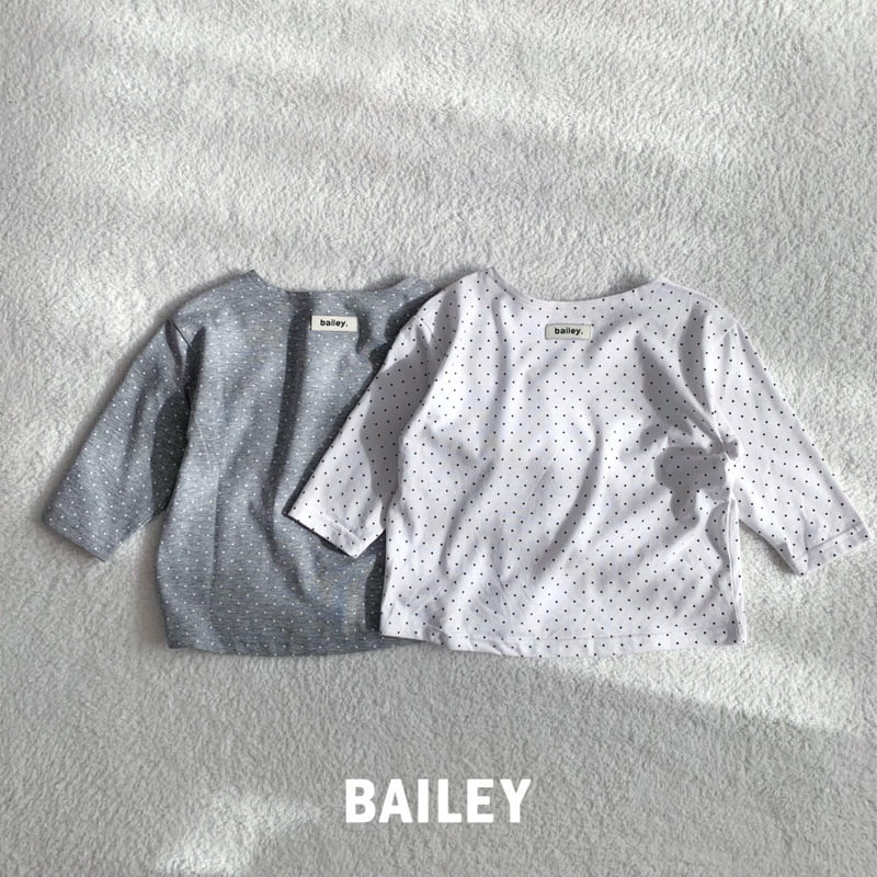 Bailey - Korean Children Fashion - #designkidswear - Polka Dot Boat-Neck Tee - 11