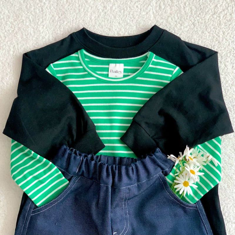 Bailey - Korean Children Fashion - #kidzfashiontrend - Macaron Ribbed Tee - 12