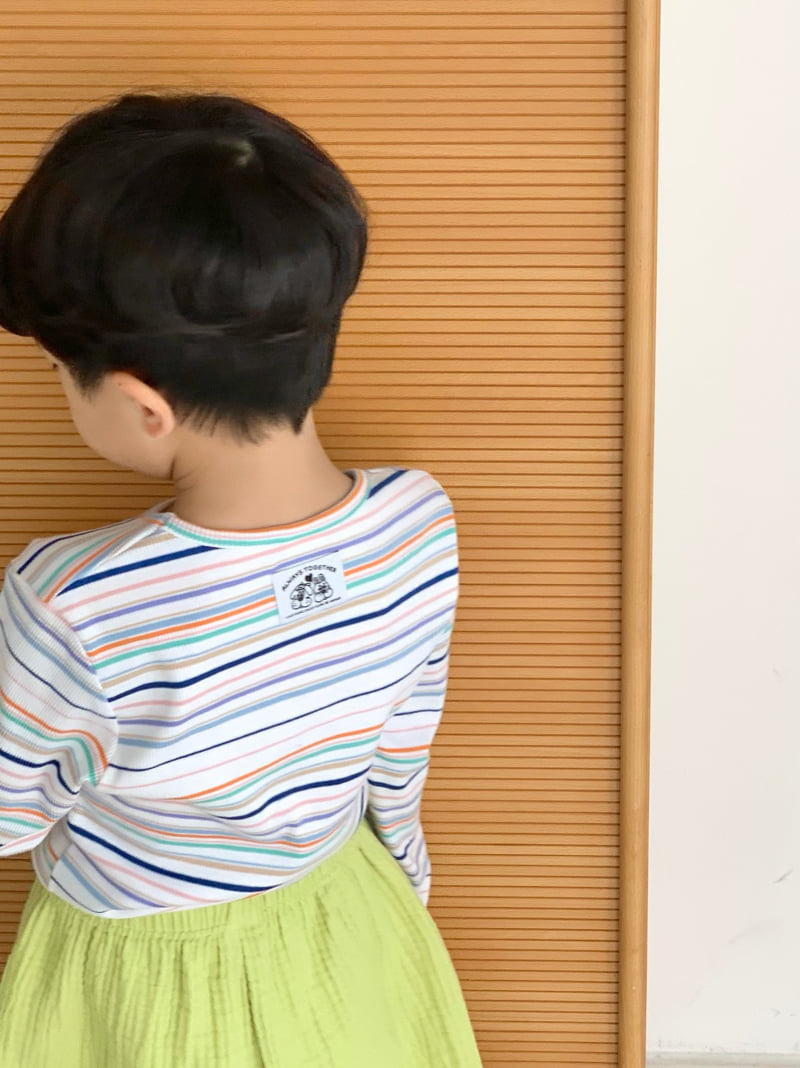 Bailey - Korean Children Fashion - #littlefashionista - Rainbow Ribbed Tee - 9