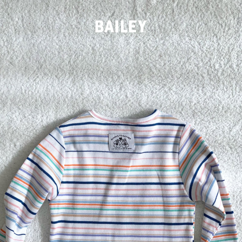 Bailey - Korean Children Fashion - #magicofchildhood - Rainbow Ribbed Tee - 10