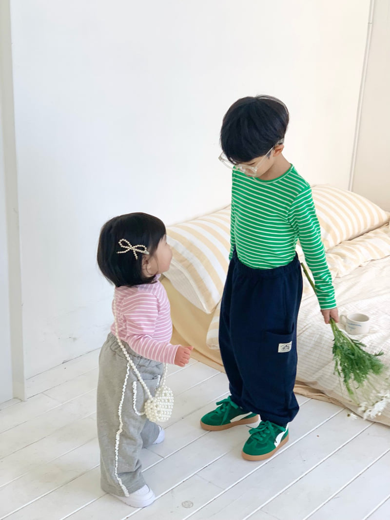 Bailey - Korean Children Fashion - #prettylittlegirls - Macaron Ribbed Tee