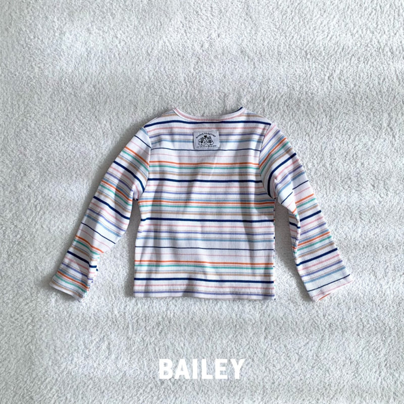 Bailey - Korean Children Fashion - #prettylittlegirls - Rainbow Ribbed Tee - 12