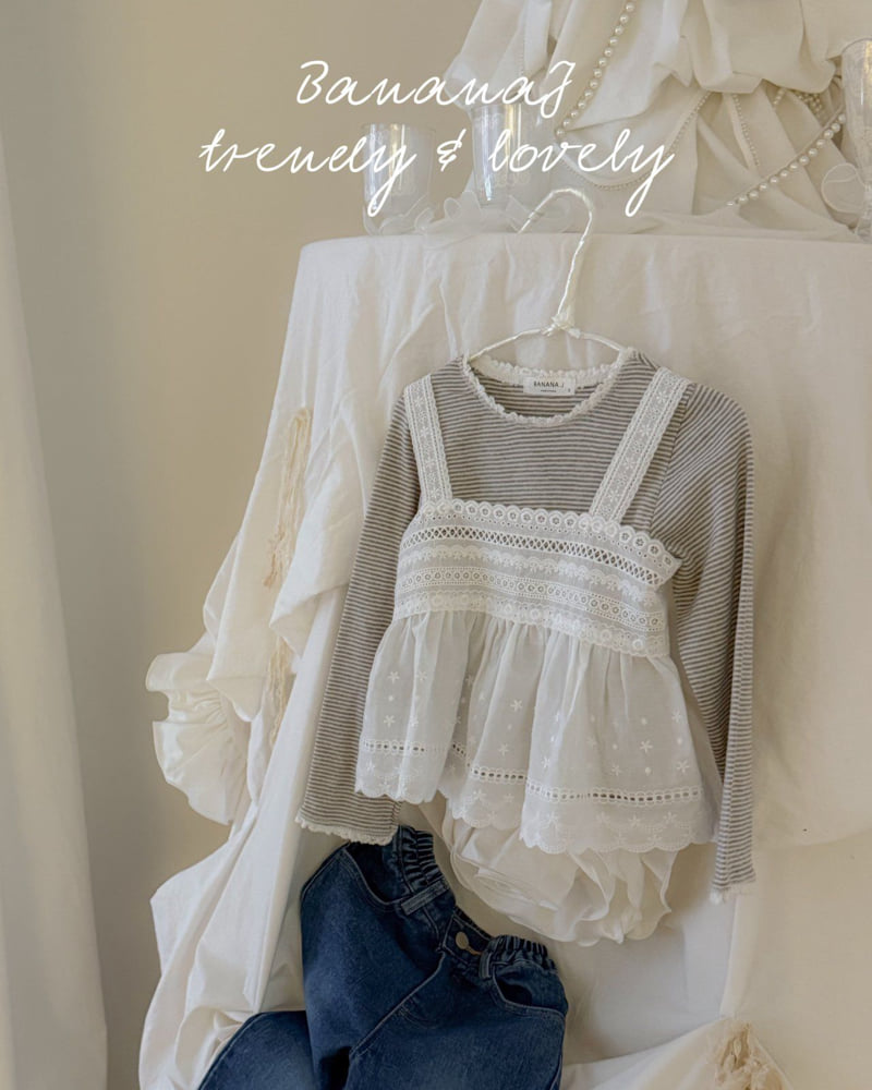 Banana J - Korean Children Fashion - #kidzfashiontrend - Elia Lace Top - 4