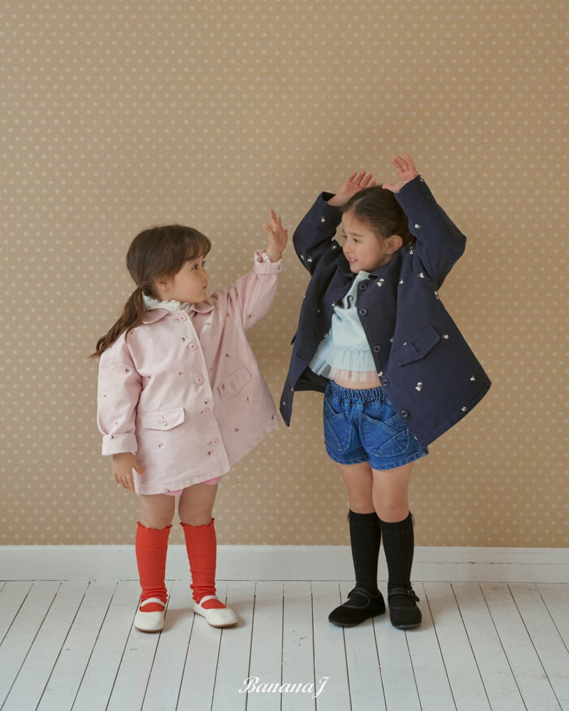 Banana J - Korean Children Fashion - #Kfashion4kids - Floral Embroidered Jacket - 8