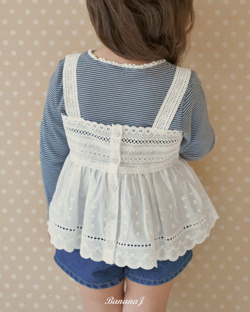 Banana J - Korean Children Fashion - #childofig - Elia Lace Top - 12