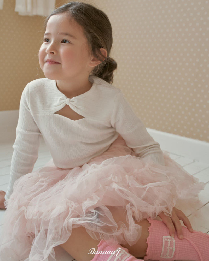 Banana J - Korean Children Fashion - #childrensboutique - Ribbon Tee - 9