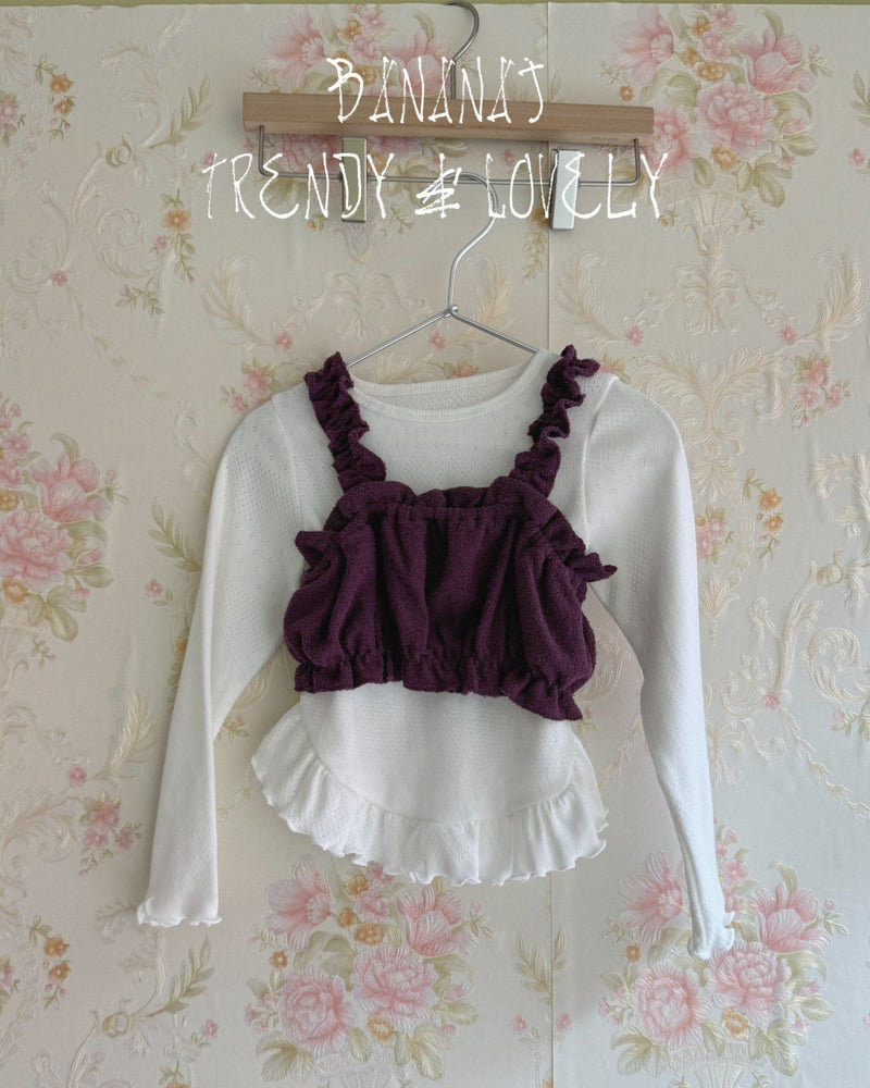 Banana J - Korean Children Fashion - #childrensboutique - Lauren Frill Tee - 12