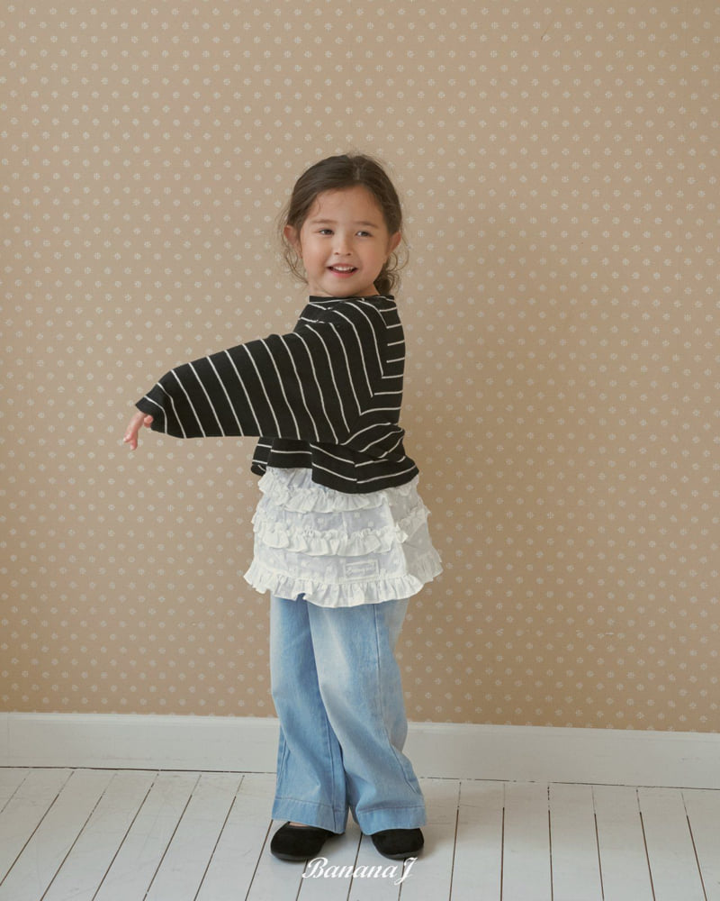 Banana J - Korean Children Fashion - #designkidswear - With Striped Tee - 6