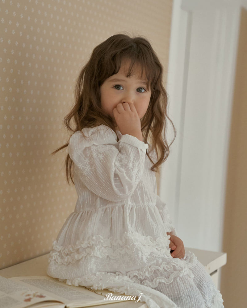 Banana J - Korean Children Fashion - #designkidswear - Blanc One-piece - 4