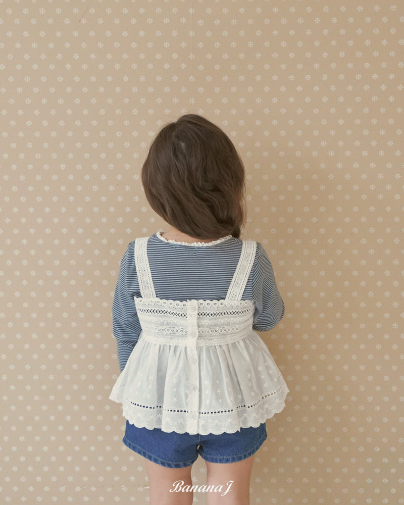 Banana J - Korean Children Fashion - #discoveringself - Marine Lace Tee - 10