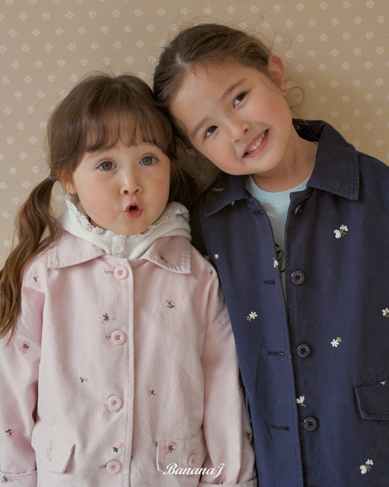 Banana J - Korean Children Fashion - #discoveringself - Floral Embroidered Jacket - 4