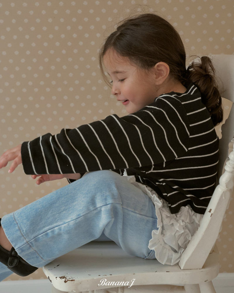 Banana J - Korean Children Fashion - #kidsshorts - With Striped Tee - 9