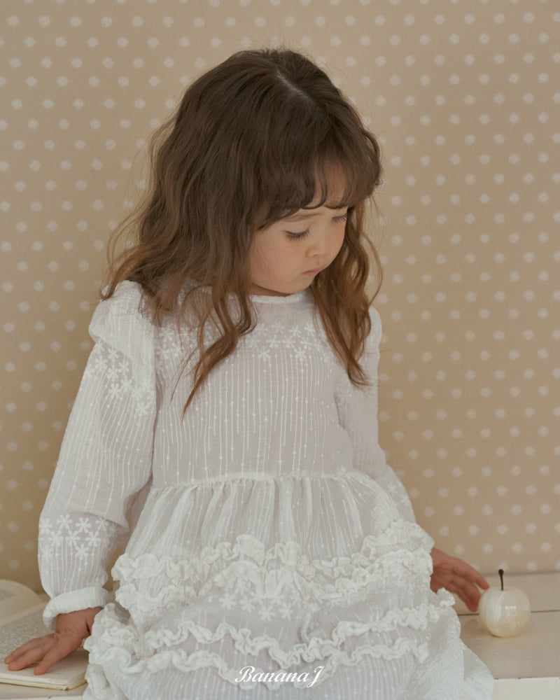 Banana J - Korean Children Fashion - #kidsshorts - Blanc One-piece - 6