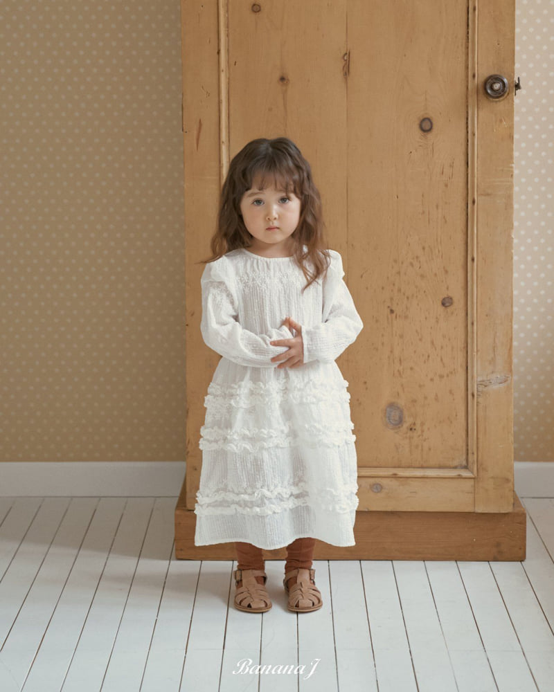 Banana J - Korean Children Fashion - #kidsstore - Blanc One-piece - 7