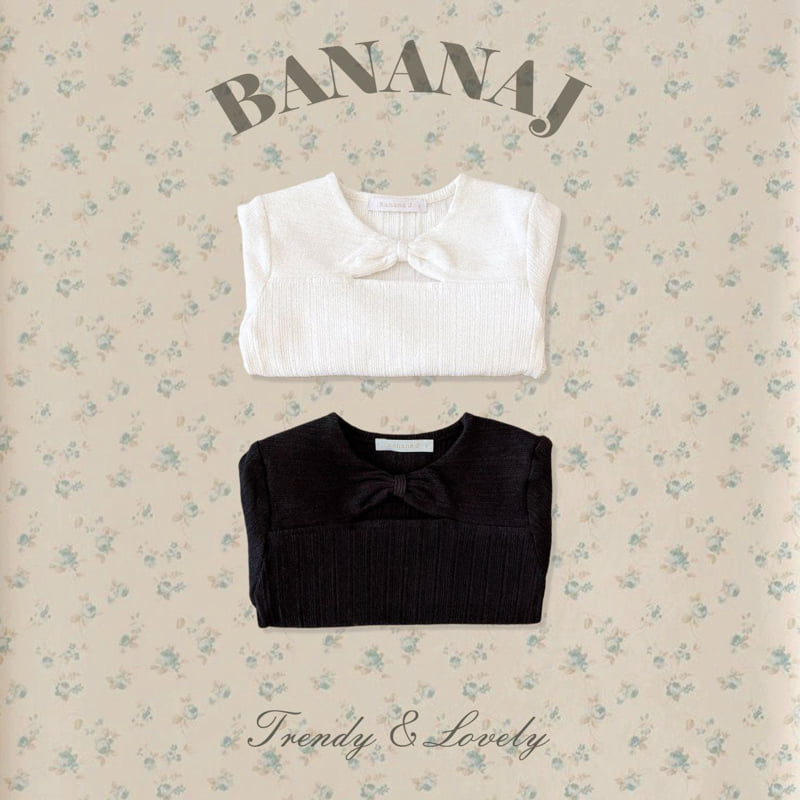 Banana J - Korean Children Fashion - #littlefashionista - Ribbon Tee