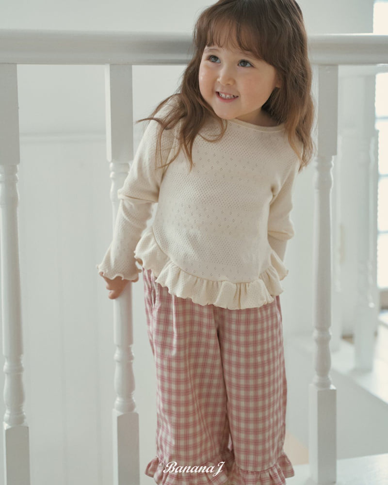 Banana J - Korean Children Fashion - #littlefashionista - Lauren Frill Tee - 6