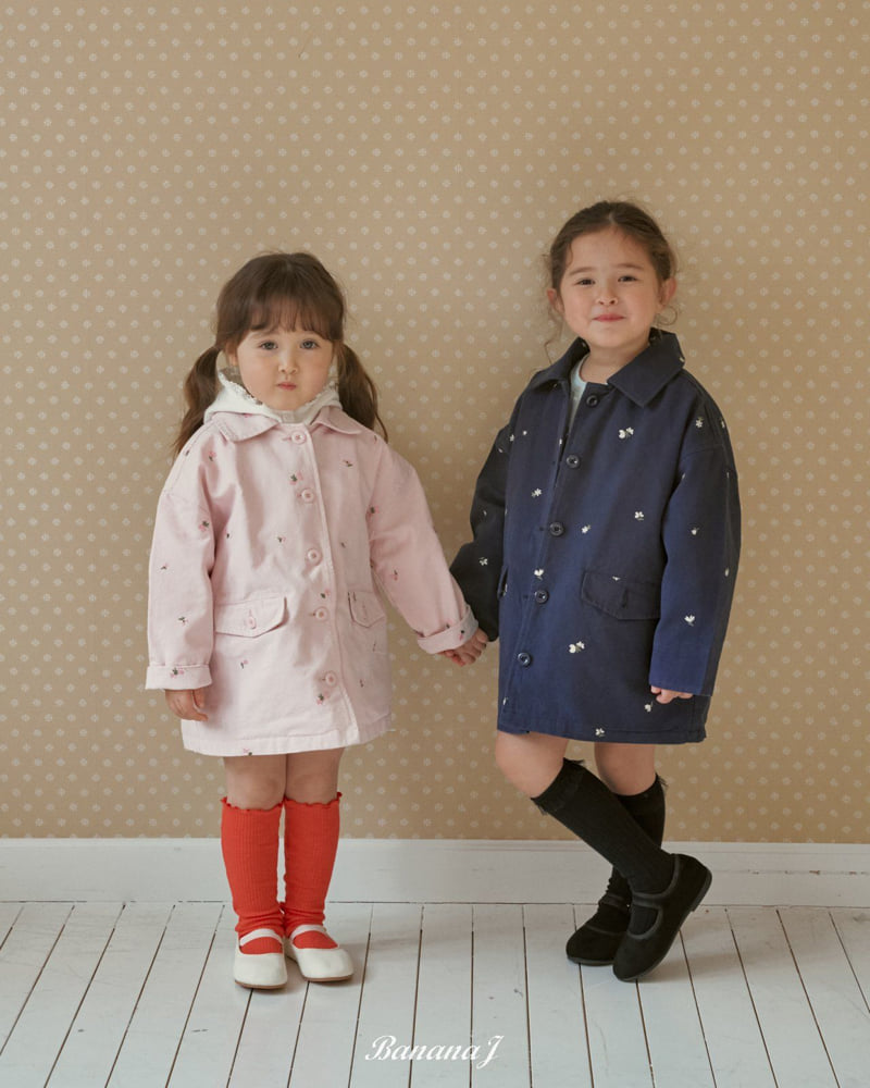 Banana J - Korean Children Fashion - #littlefashionista - Floral Embroidered Jacket - 9