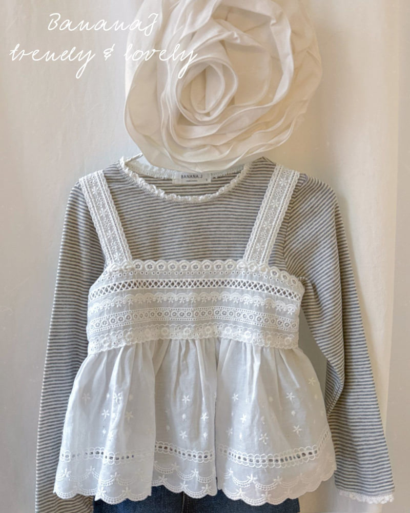 Banana J - Korean Children Fashion - #magicofchildhood - Elia Lace Top - 6