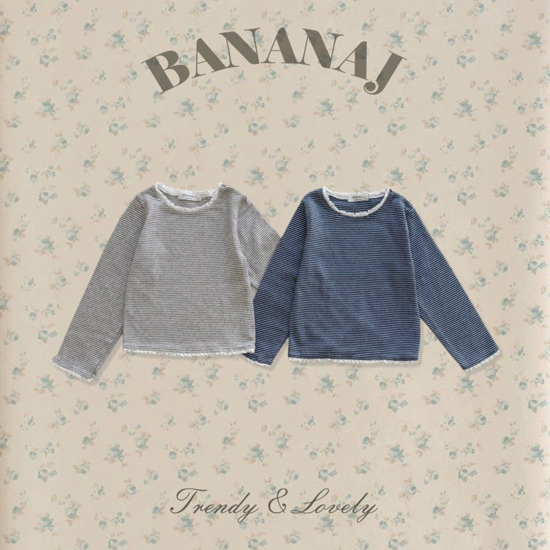 Banana J - Korean Children Fashion - #magicofchildhood - Marine Lace Tee