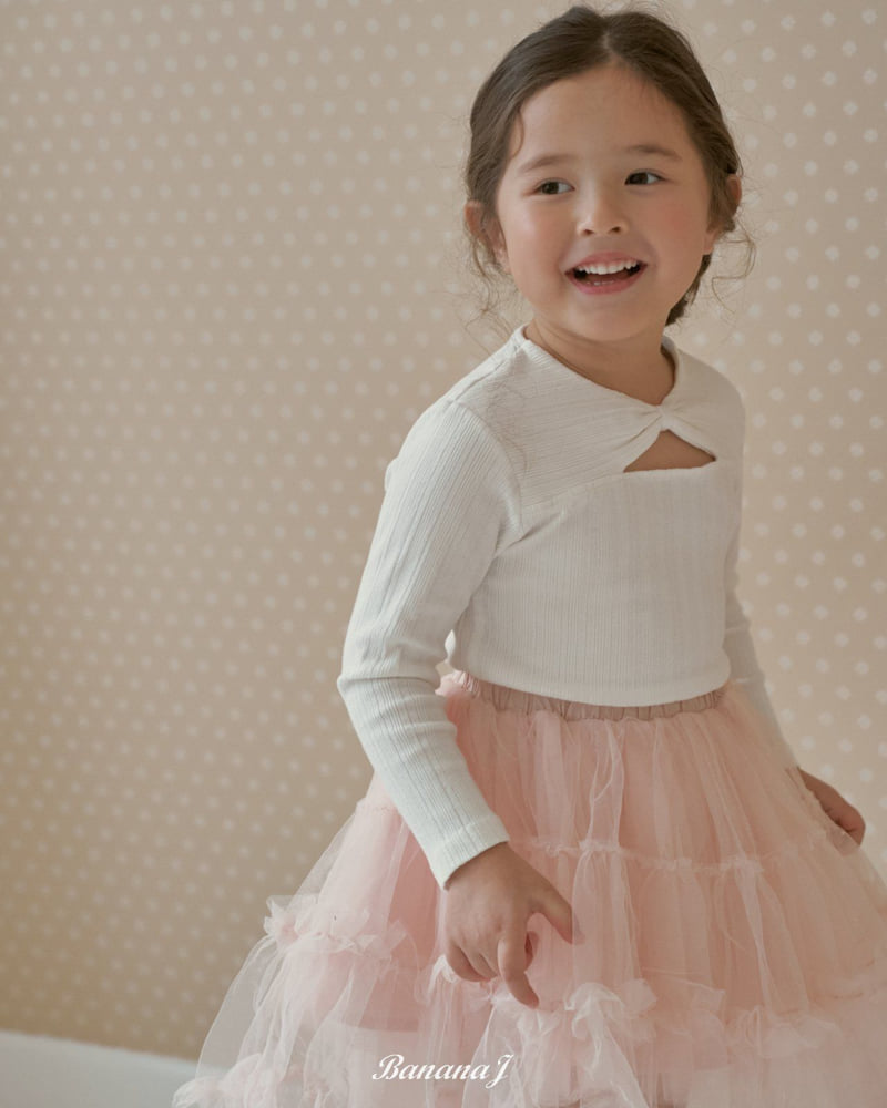 Banana J - Korean Children Fashion - #minifashionista - Ribbon Tee - 4