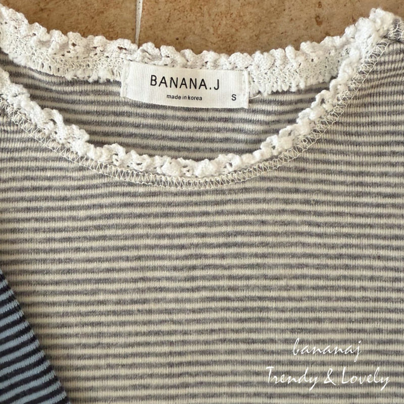 Banana J - Korean Children Fashion - #prettylittlegirls - Marine Lace Tee - 3