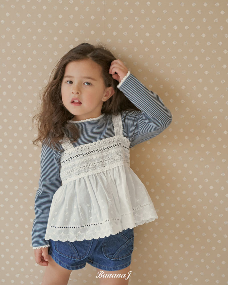 Banana J - Korean Children Fashion - #todddlerfashion - Elia Lace Top - 9