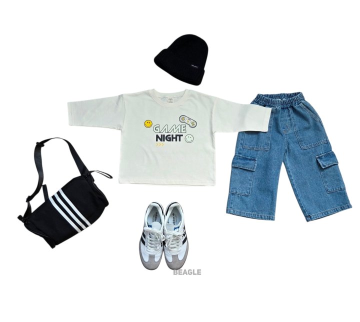 Beagle - Korean Children Fashion - #childofig - Multi Cargo Denim Pants - 8
