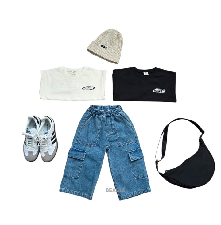 Beagle - Korean Children Fashion - #designkidswear - Multi Cargo Denim Pants - 10