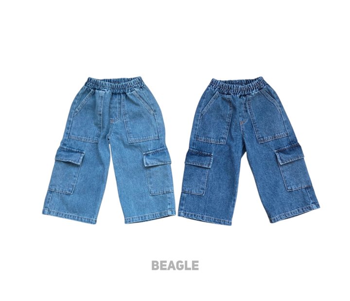 Beagle - Korean Children Fashion - #littlefashionista - Multi Cargo Denim Pants