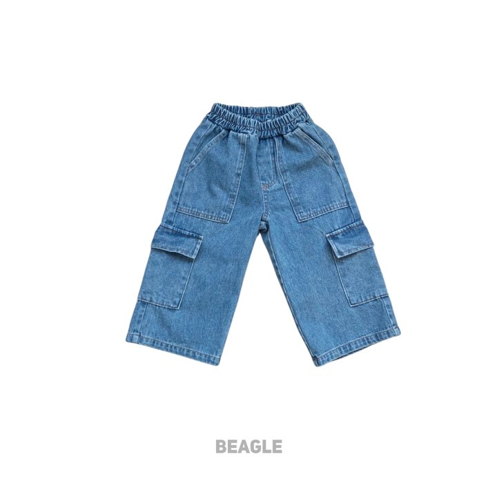 Beagle - Korean Children Fashion - #minifashionista - Multi Cargo Denim Pants - 3
