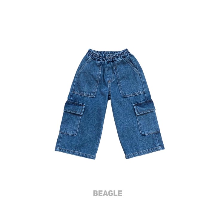 Beagle - Korean Children Fashion - #minifashionista - Multi Cargo Denim Pants - 4