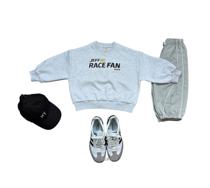 Beagle - Korean Children Fashion - #prettylittlegirls - Racer Print Sweatshirt - 10
