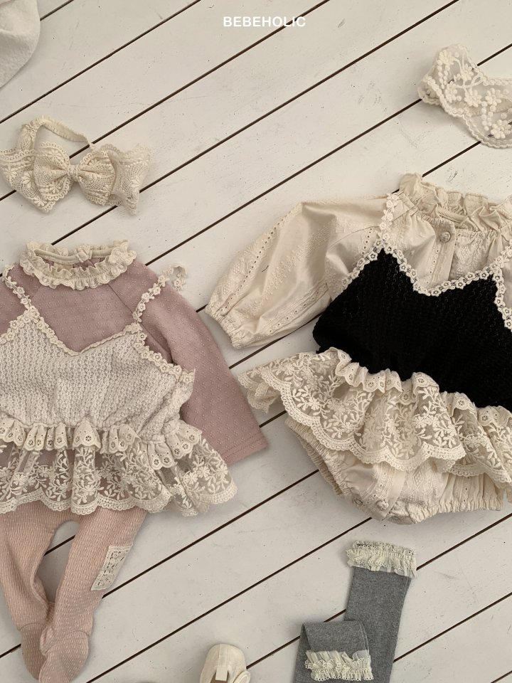 Bebe Holic - Korean Baby Fashion - #babyboutique - Pompom Bustier - 4