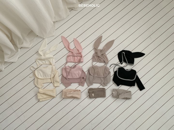 Bebe Holic - Korean Baby Fashion - #babyboutique - Sugar Ribbed Set (Bonnet+Suit+Cape) - 5